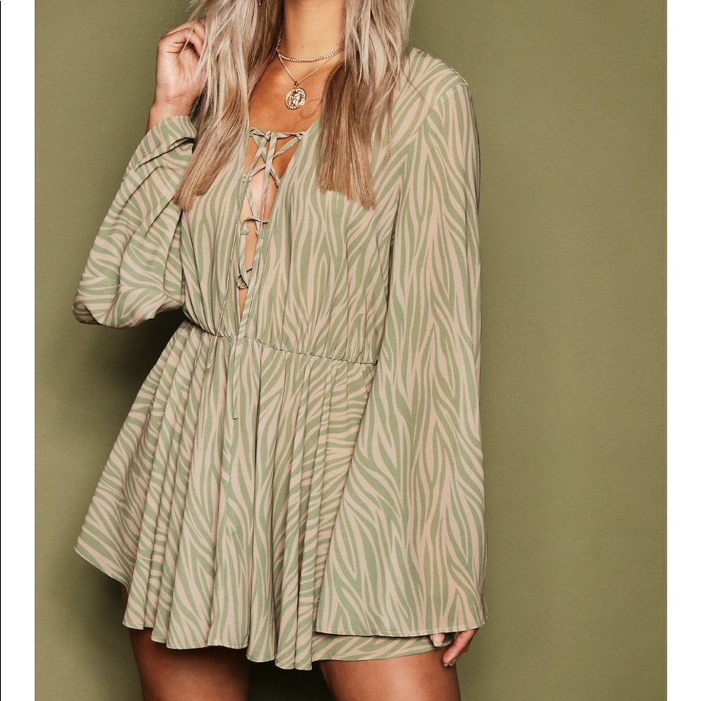 Zebra print beach dress